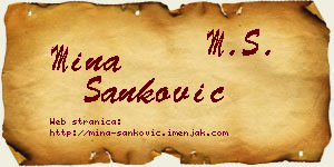 Mina Sanković vizit kartica